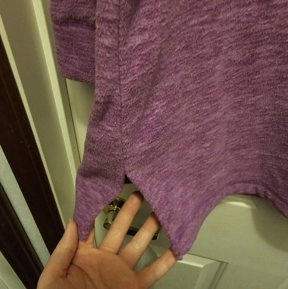 Gently Used Danskin Heather Purple Fleece Top - 1X - Picture 4 of 5